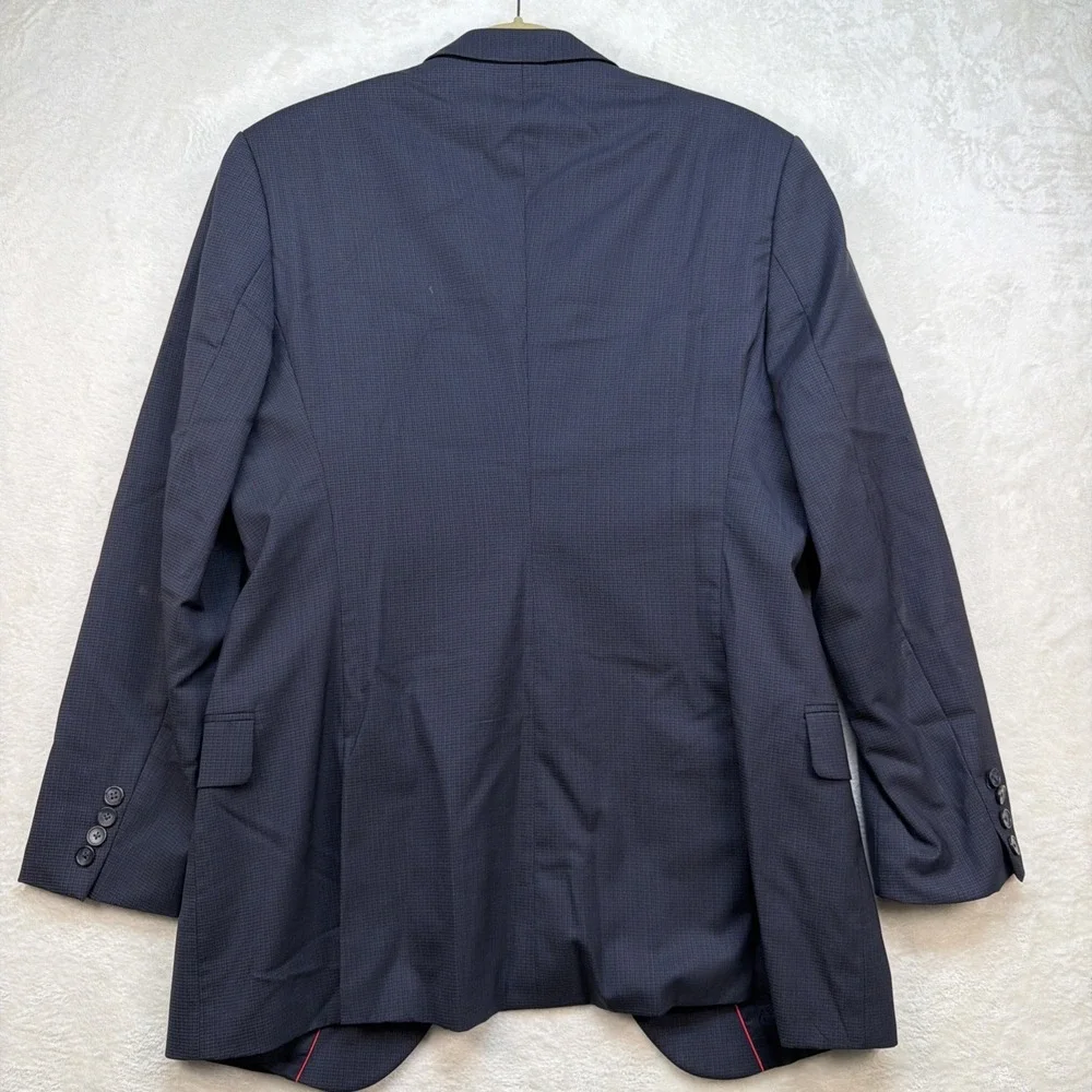 Hugo Boss Wool Blend Blazer Men's 44R‎ Navy Sport Coat Two Button Tailored